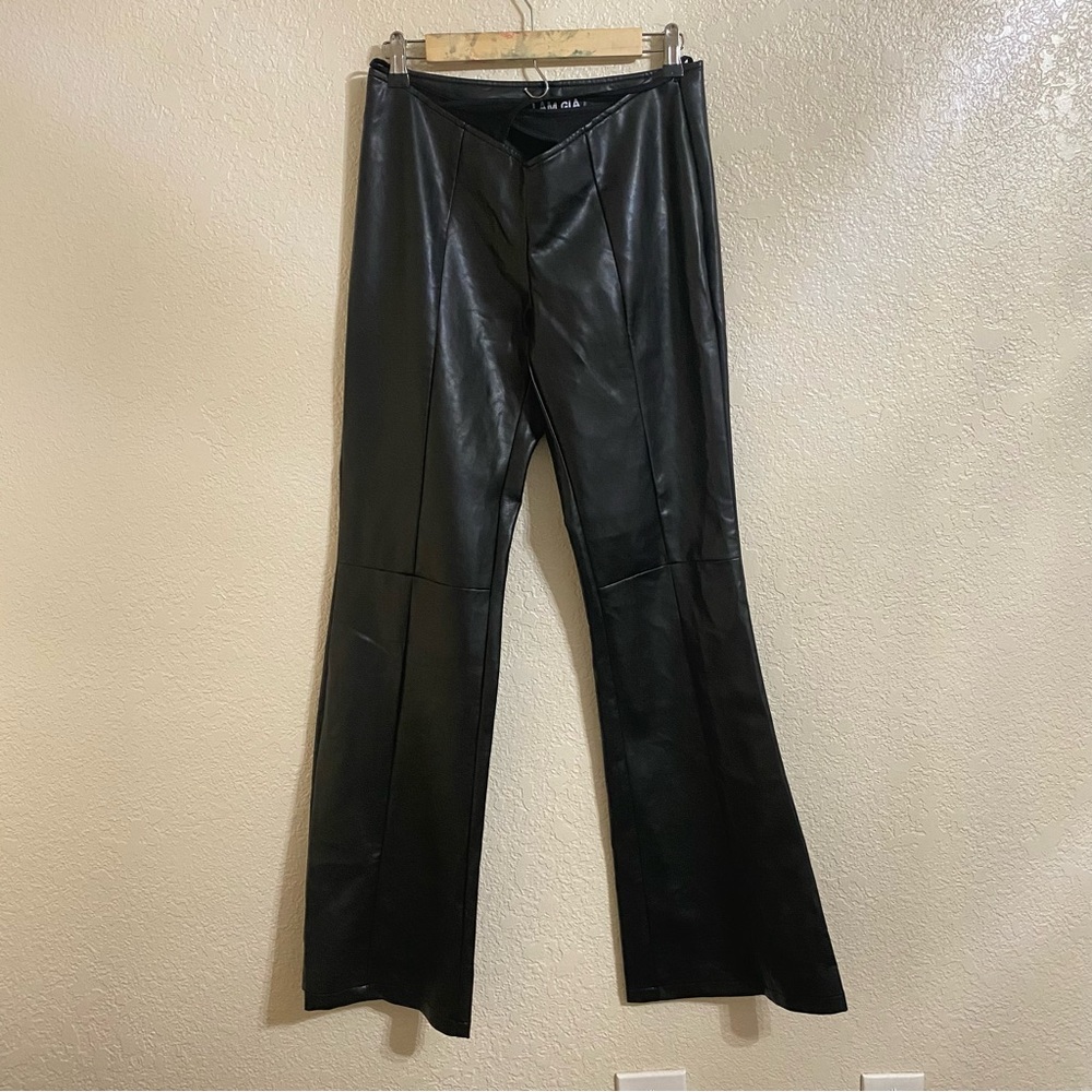 I am Gia tie faux leather pants - Picture 2 of 7